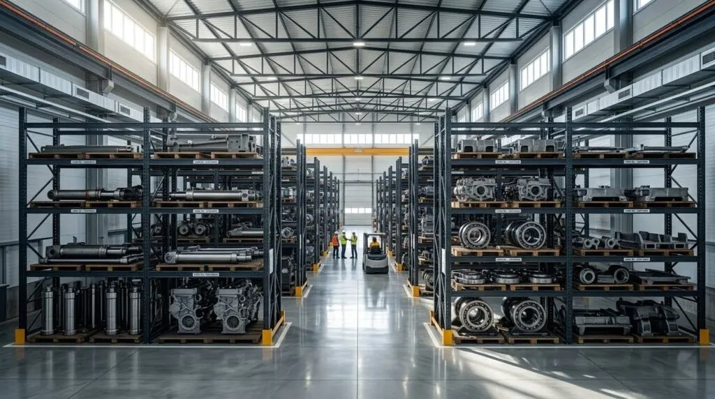 Rastrelliere industriali in ferro su misura per stoccaggio merci pesante in Veneto